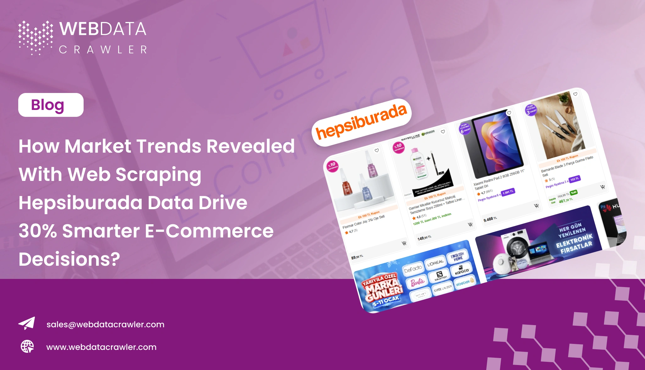 How Market Trends Revealed With Web Scraping Hepsiburada Data Drive 30% Smarter E-Commerce Decisions?